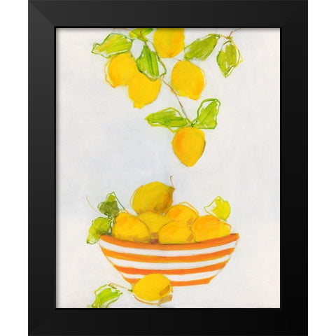 Lemonlicious Black Modern Wood Framed Art Print by Swatland, Sally