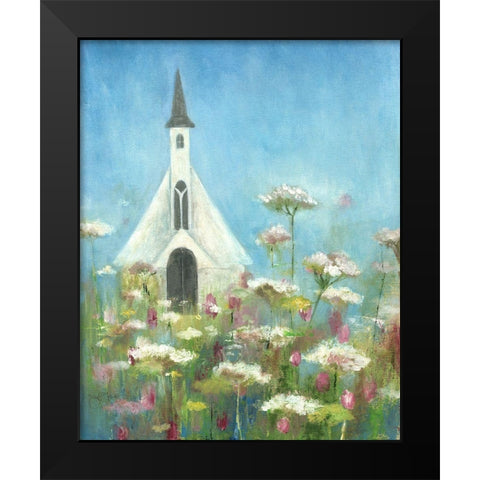 Country Church I Black Modern Wood Framed Art Print by Tava Studios