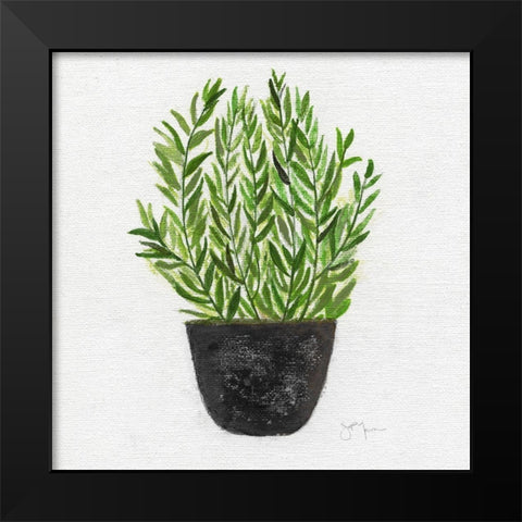Herb Garden II Black Modern Wood Framed Art Print by Tava Studios