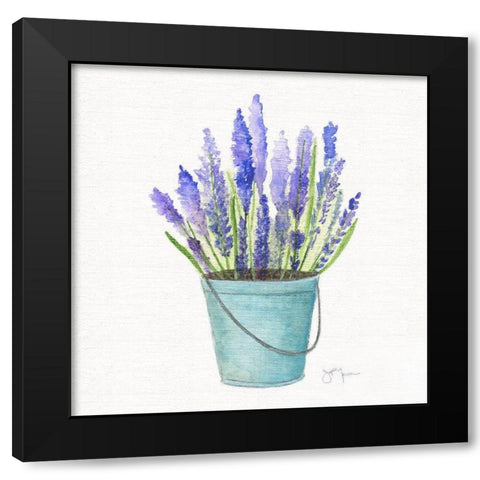 Herbes en Pot II Black Modern Wood Framed Art Print by Tava Studios