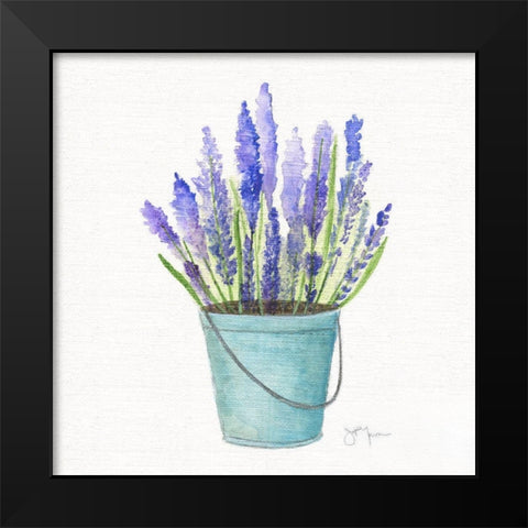 Herbes en Pot II Black Modern Wood Framed Art Print by Tava Studios