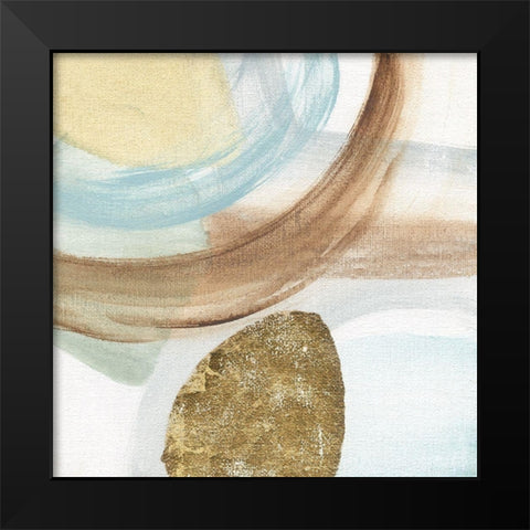 Blue Rhythm II Black Modern Wood Framed Art Print by Tava Studios