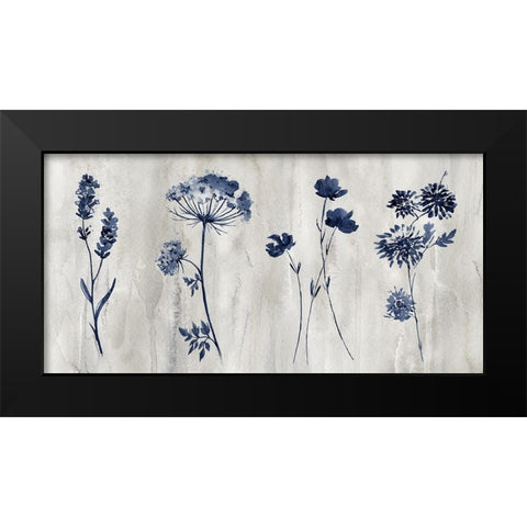 Indigo Row Black Modern Wood Framed Art Print by Knutsen, Conrad