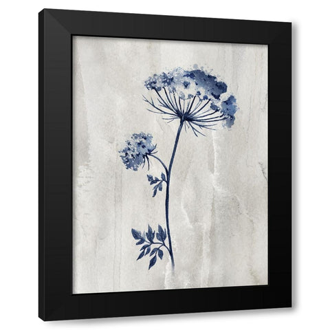 Indigo Botanical I Black Modern Wood Framed Art Print by Knutsen, Conrad