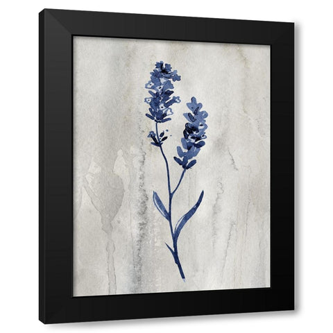 Indigo Botanical II Black Modern Wood Framed Art Print with Double Matting by Knutsen, Conrad