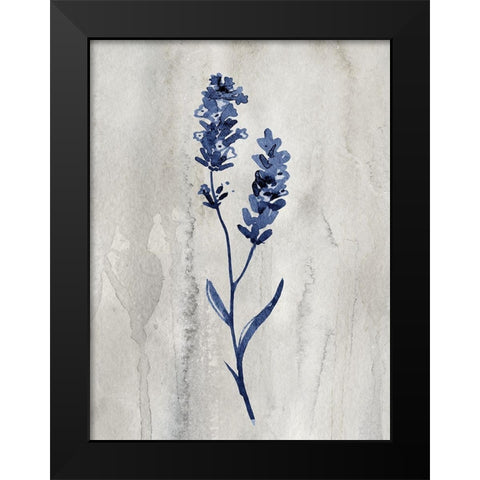 Indigo Botanical II Black Modern Wood Framed Art Print by Knutsen, Conrad