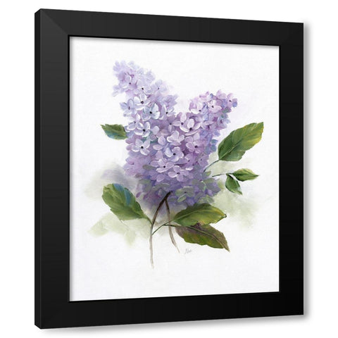 Lilac Romance II Black Modern Wood Framed Art Print by Nan