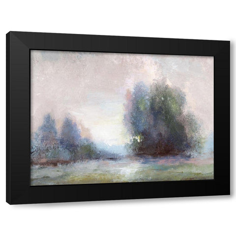 Lavender Spring Black Modern Wood Framed Art Print by Nan