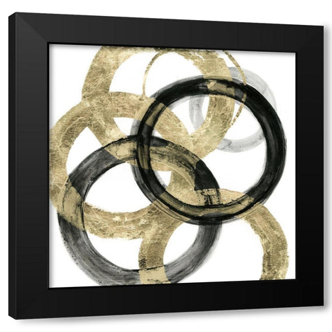 Ring I Black Modern Wood Framed Art Print by Tava Studios