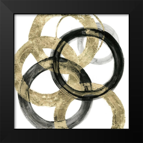 Ring I Black Modern Wood Framed Art Print by Tava Studios