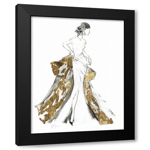 All That Glitters I Black Modern Wood Framed Art Print by Tava Studios