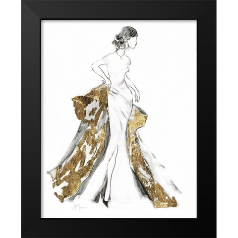 All That Glitters I Black Modern Wood Framed Art Print by Tava Studios