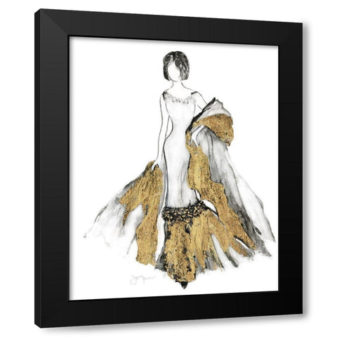 All That Glitters II Black Modern Wood Framed Art Print with Double Matting by Tava Studios