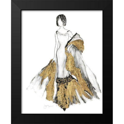 All That Glitters II Black Modern Wood Framed Art Print by Tava Studios