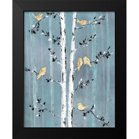 Sound of Spring Black Modern Wood Framed Art Print by Tava Studios