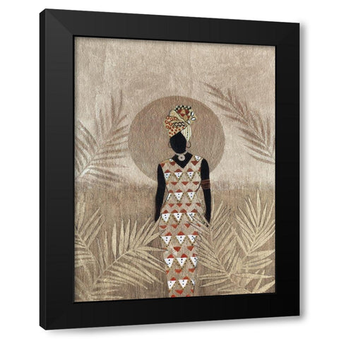 Luna Beauty I Black Modern Wood Framed Art Print with Double Matting by Tava Studios