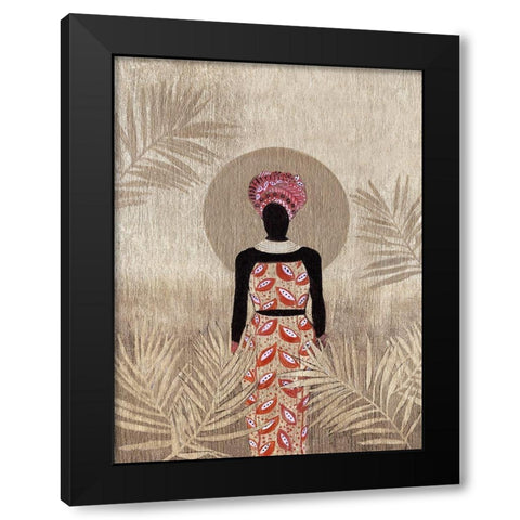 Luna Beauty II Black Modern Wood Framed Art Print with Double Matting by Tava Studios