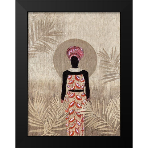 Luna Beauty II Black Modern Wood Framed Art Print by Tava Studios