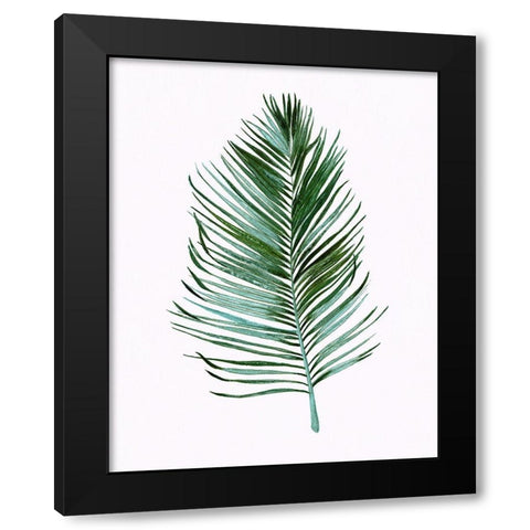 Sage Frond I Black Modern Wood Framed Art Print with Double Matting by Tava Studios