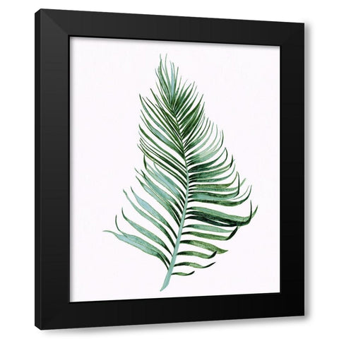 Sage Frond II Black Modern Wood Framed Art Print with Double Matting by Tava Studios