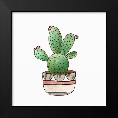 Boho Greenery III Black Modern Wood Framed Art Print by Tava Studios