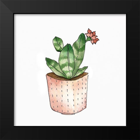 Boho Greenery IV Black Modern Wood Framed Art Print by Tava Studios