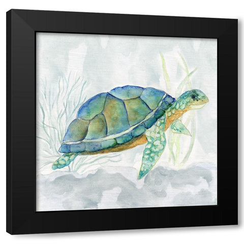 Riding the Current I Black Modern Wood Framed Art Print with Double Matting by Tava Studios