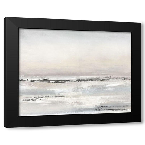 Distant Fog Black Modern Wood Framed Art Print with Double Matting by Tava Studios