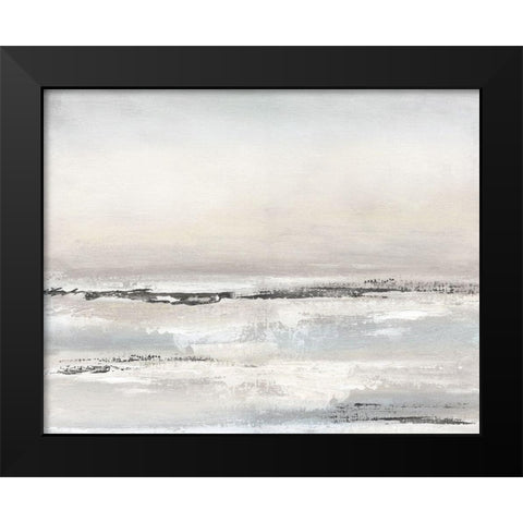 Distant Fog Black Modern Wood Framed Art Print by Tava Studios