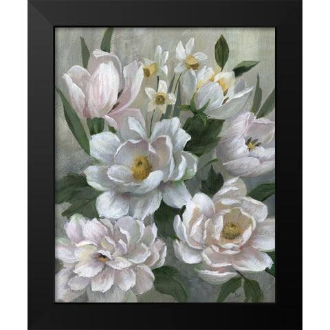 Sweet Surprise Black Modern Wood Framed Art Print by Nan
