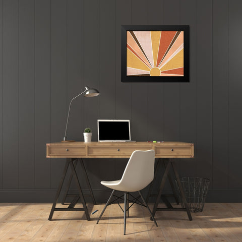 Sedona Sunrise Black Modern Wood Framed Art Print by Santiago, Daniela