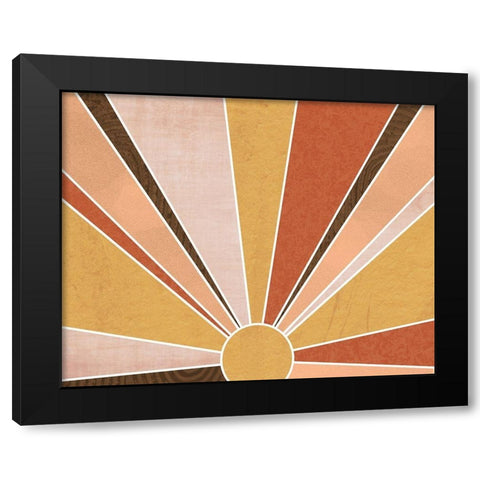 Sedona Sunrise Black Modern Wood Framed Art Print with Double Matting by Santiago, Daniela