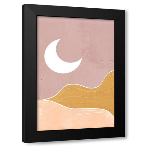 Sedona Moon Black Modern Wood Framed Art Print by Santiago, Daniela