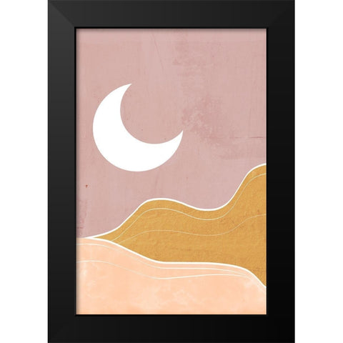 Sedona Moon Black Modern Wood Framed Art Print by Santiago, Daniela