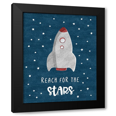 Reach for the Stars Black Modern Wood Framed Art Print with Double Matting by Carpentieri, Natalie