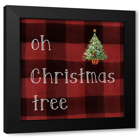 Oh Christmas Tree Black Modern Wood Framed Art Print by Robinson, Carol
