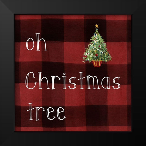 Oh Christmas Tree Black Modern Wood Framed Art Print by Robinson, Carol