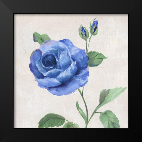 Blue Grandiflora I Black Modern Wood Framed Art Print by Nan