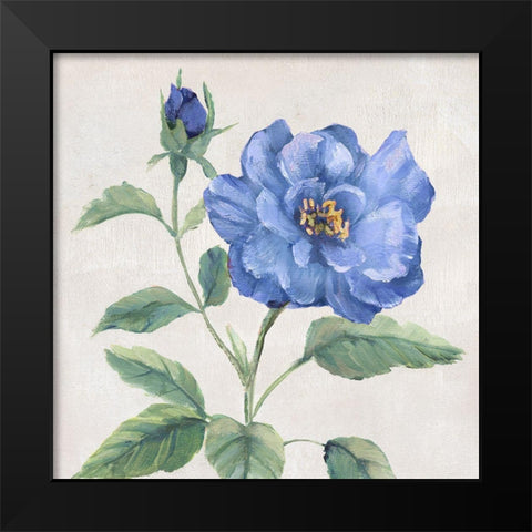 Blue Grandiflora II Black Modern Wood Framed Art Print by Nan