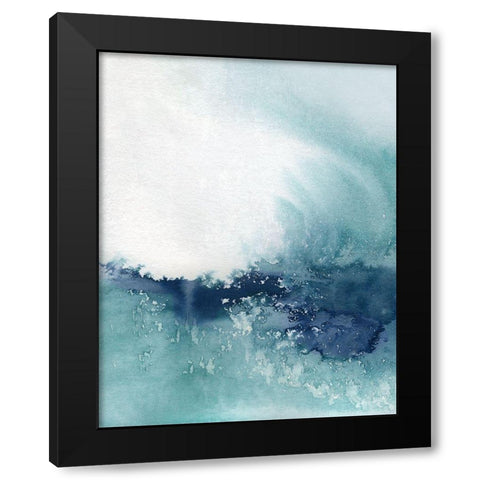 Wispy Waves II Black Modern Wood Framed Art Print with Double Matting by Robinson, Carol