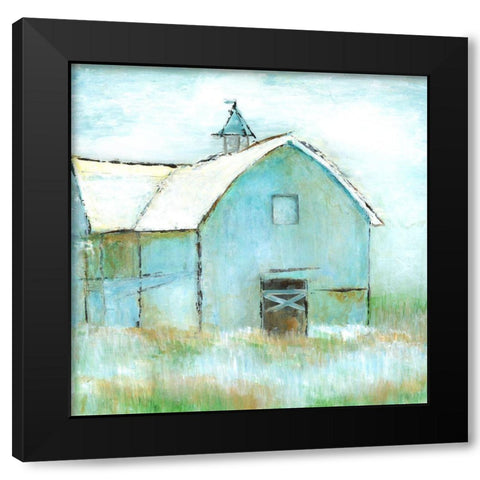 Quiet Field Black Modern Wood Framed Art Print by Tava Studios