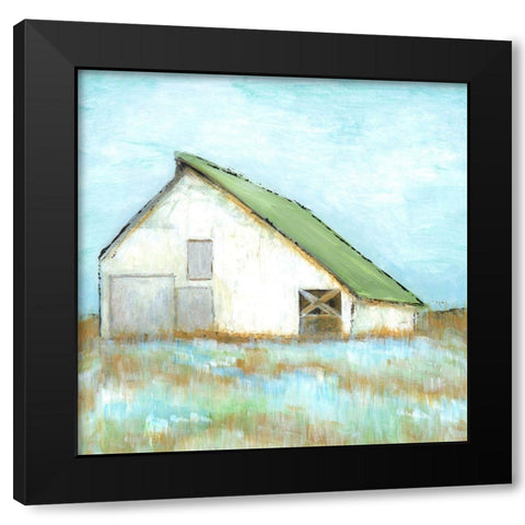 Quiet Pasture Black Modern Wood Framed Art Print by Tava Studios
