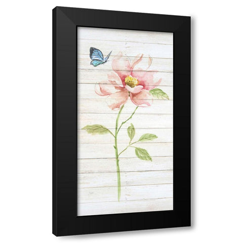 Soft Botanical I Black Modern Wood Framed Art Print with Double Matting by Nan