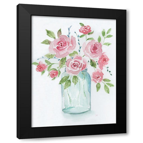 Adorable II Black Modern Wood Framed Art Print with Double Matting by Nan