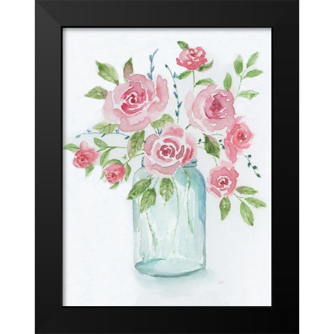 Adorable II Black Modern Wood Framed Art Print by Nan