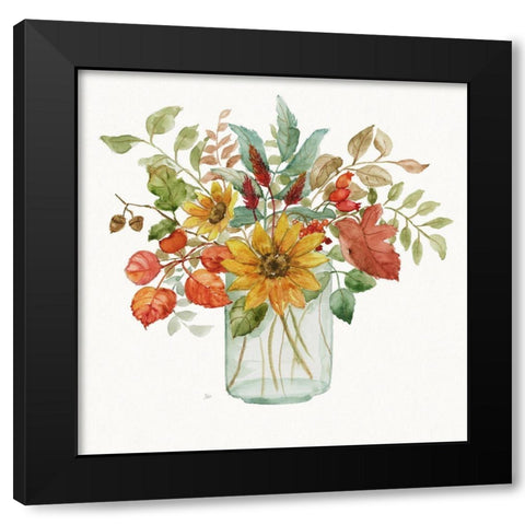 Autumn Fresh I Black Modern Wood Framed Art Print by Nan