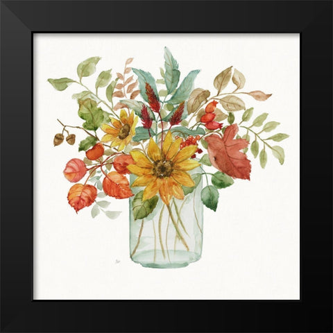 Autumn Fresh I Black Modern Wood Framed Art Print by Nan