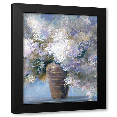 Lavender Explosion Revisited Black Modern Wood Framed Art Print by Ichikawa, Yumiko