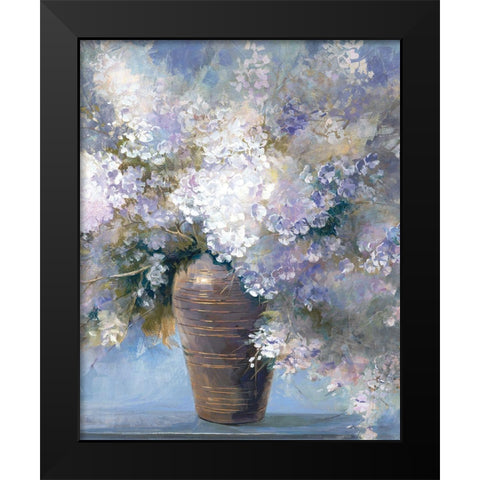 Lavender Explosion Revisited Black Modern Wood Framed Art Print by Ichikawa, Yumiko