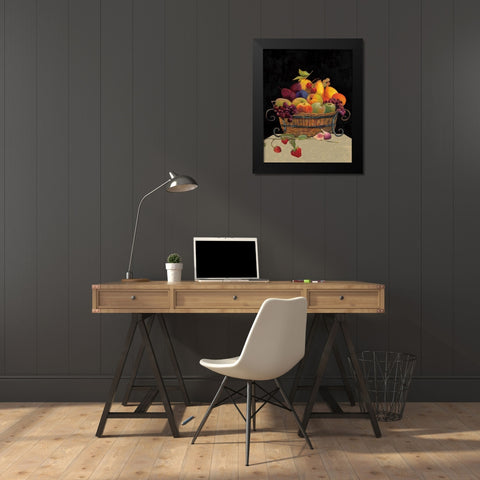 Fruit Basket I Black Modern Wood Framed Art Print by Olson, Charlene